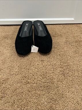 Sol Sana Black Suede Slip-On Mules